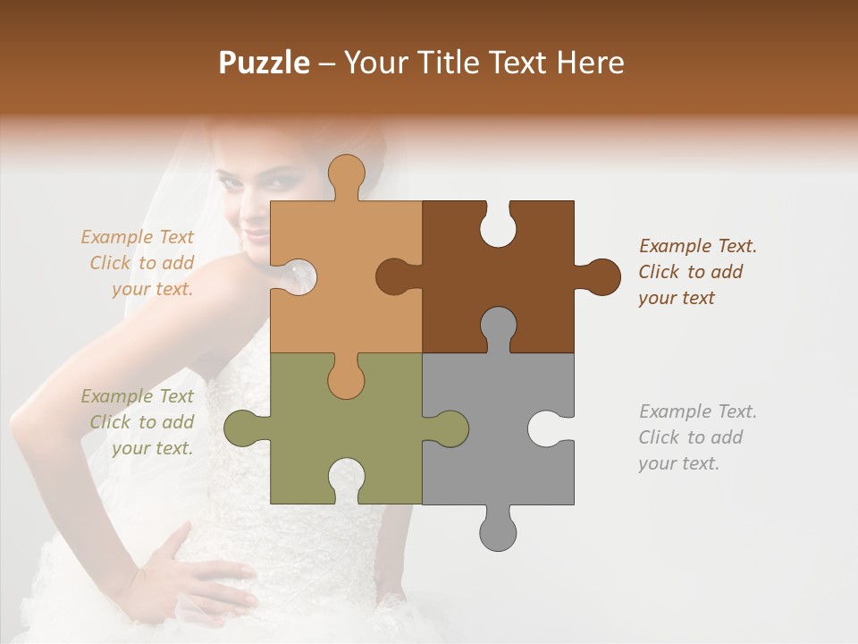 Wedding Charming Woman PowerPoint Template