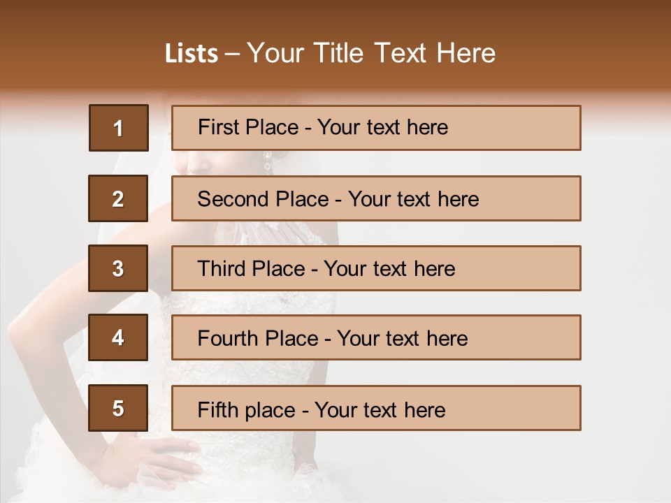 Wedding Charming Woman PowerPoint Template