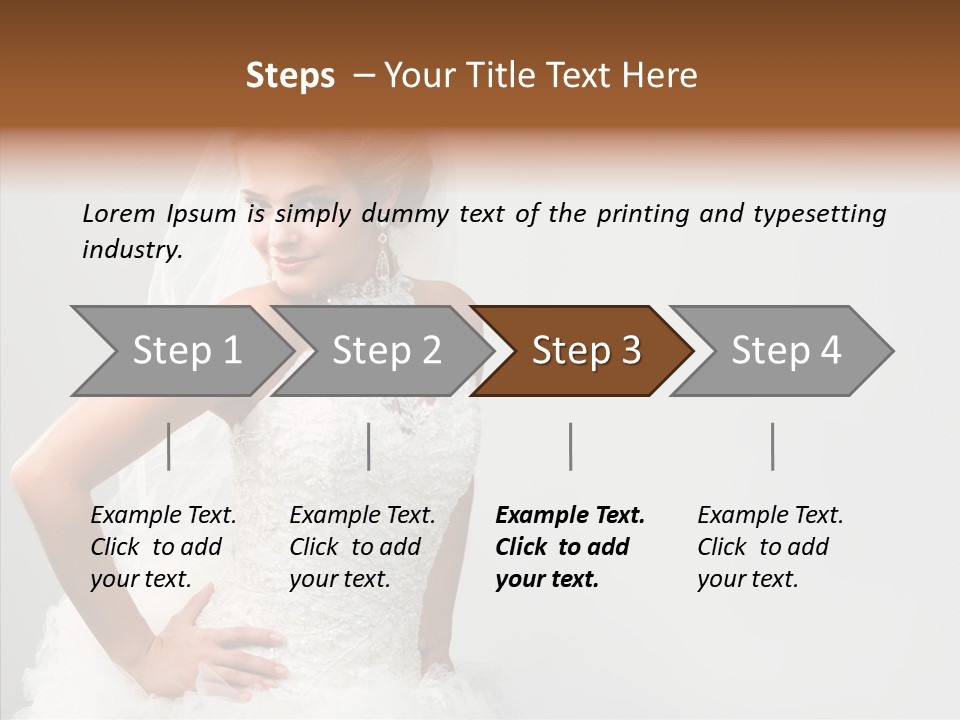 Wedding Charming Woman PowerPoint Template