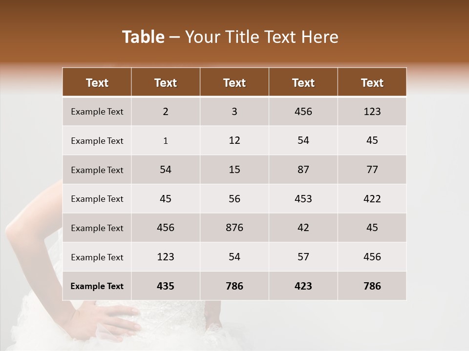 Wedding Charming Woman PowerPoint Template