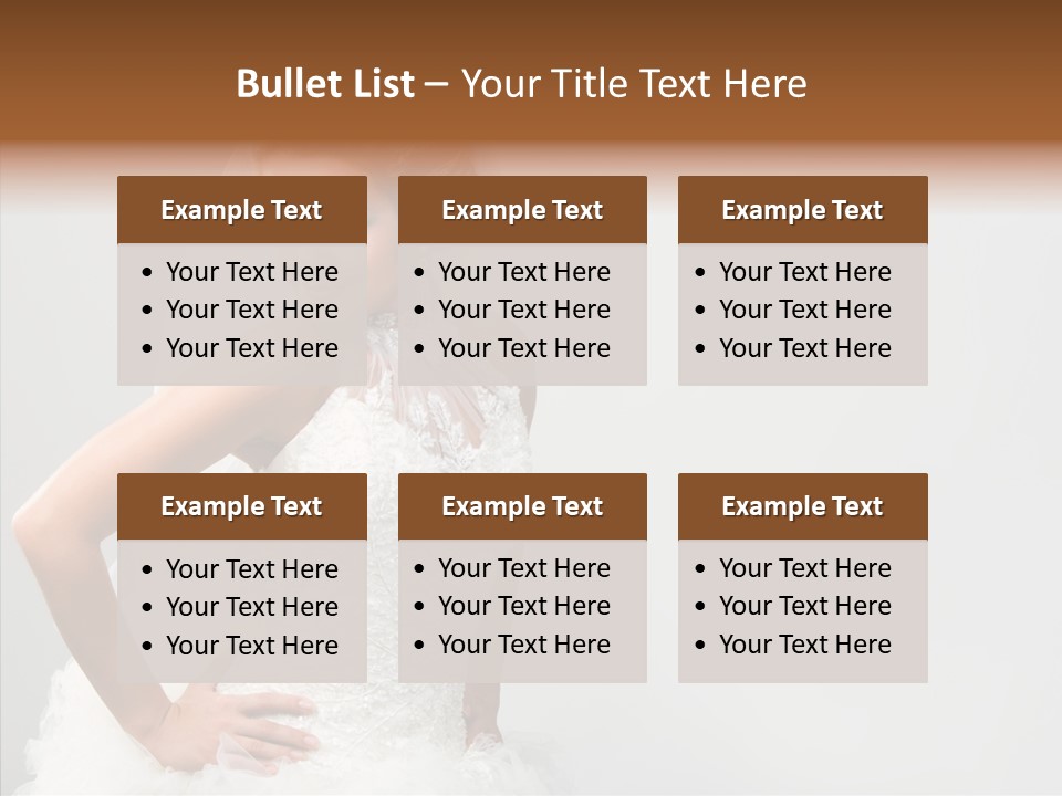 Wedding Charming Woman PowerPoint Template