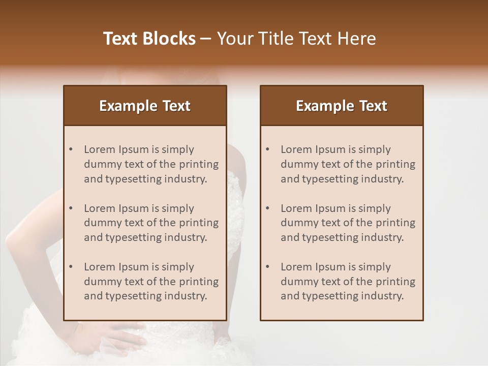 Wedding Charming Woman PowerPoint Template