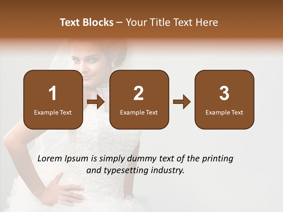 Wedding Charming Woman PowerPoint Template