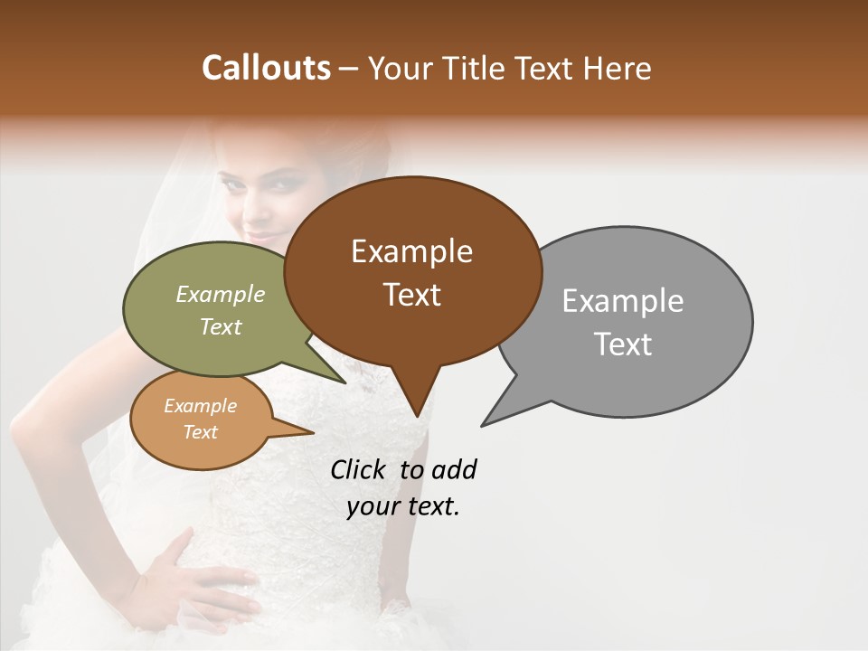 Wedding Charming Woman PowerPoint Template