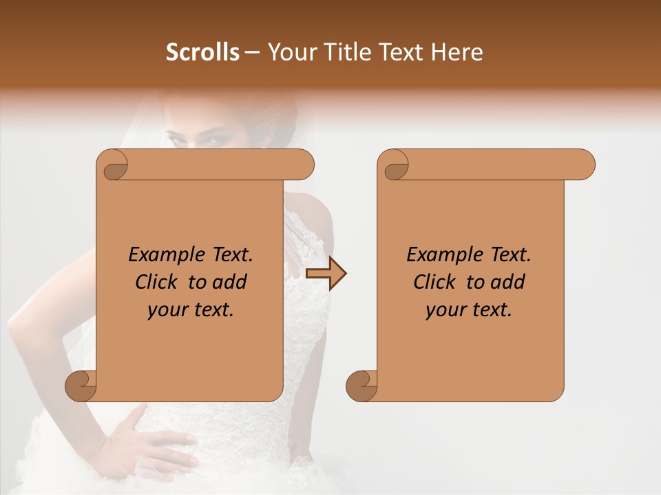 Wedding Charming Woman PowerPoint Template