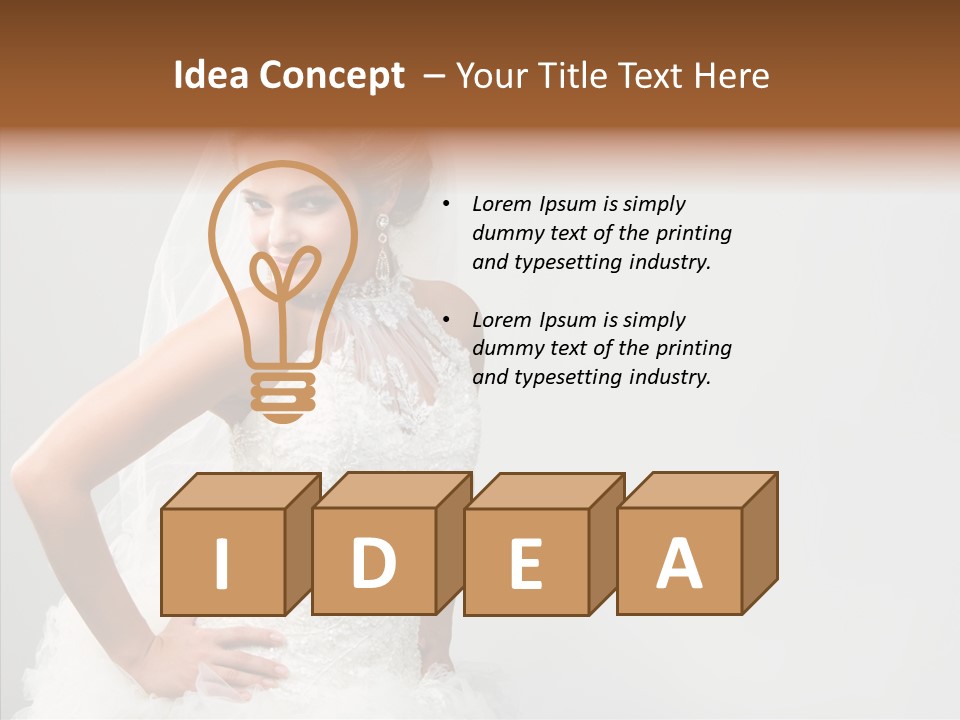 Wedding Charming Woman PowerPoint Template