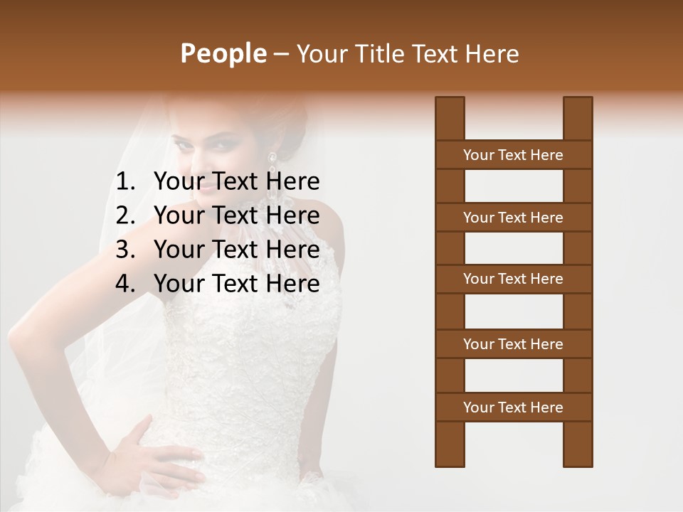 Wedding Charming Woman PowerPoint Template