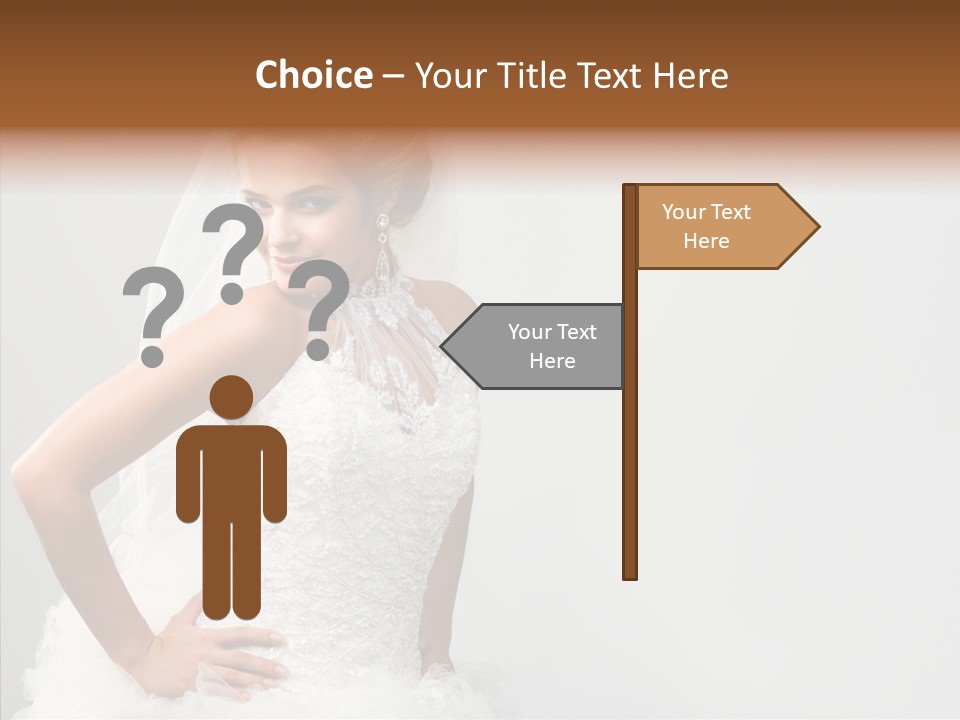Wedding Charming Woman PowerPoint Template