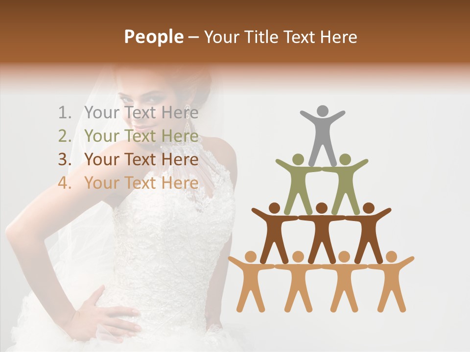 Wedding Charming Woman PowerPoint Template