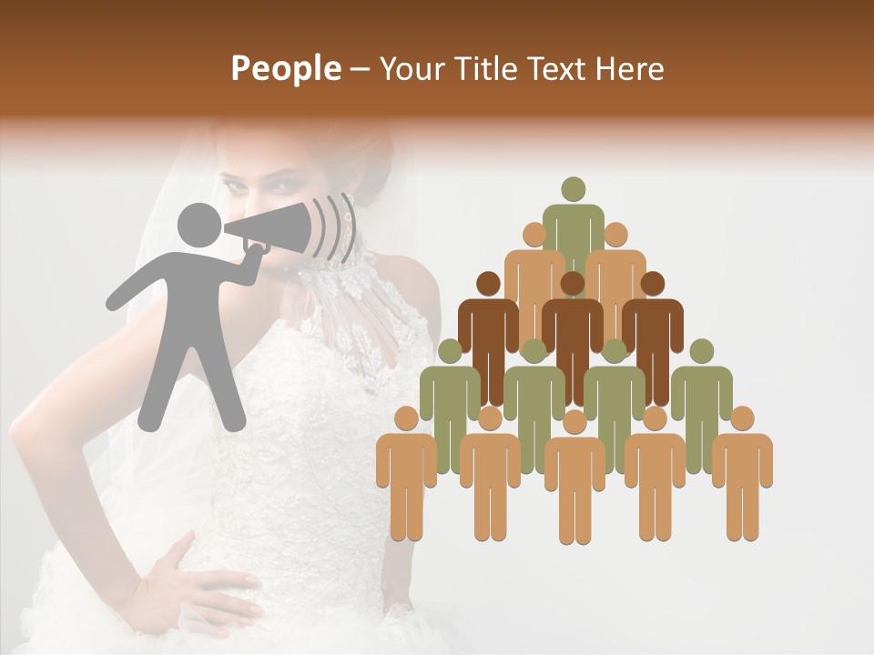 Wedding Charming Woman PowerPoint Template