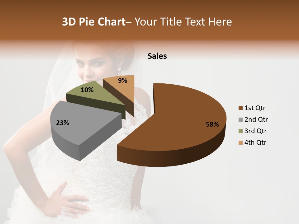 Wedding Charming Woman PowerPoint Template