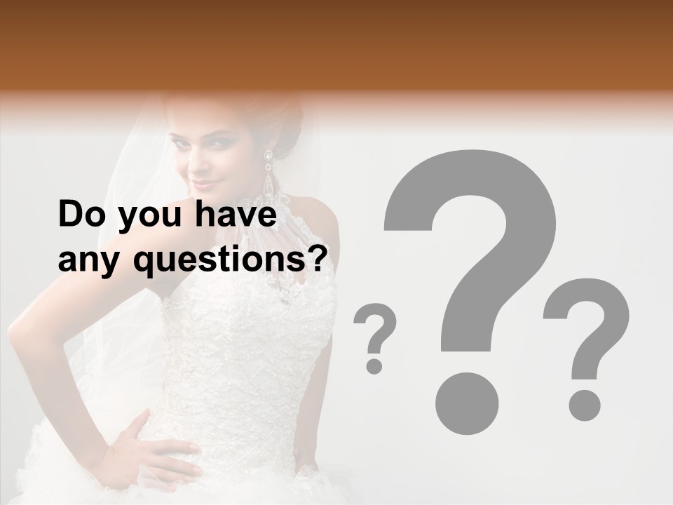 Wedding Charming Woman PowerPoint Template