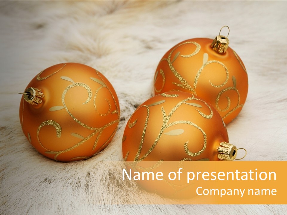 Three Fur Winter PowerPoint Template