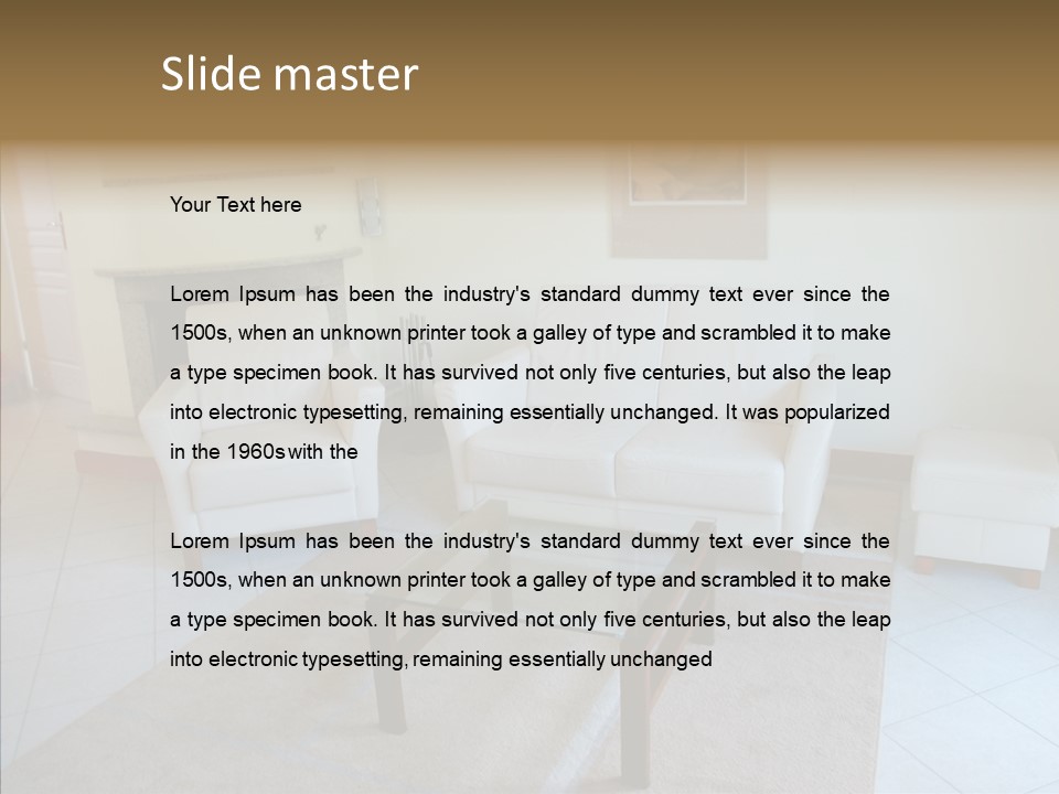 Colourful Glass Sofa PowerPoint Template