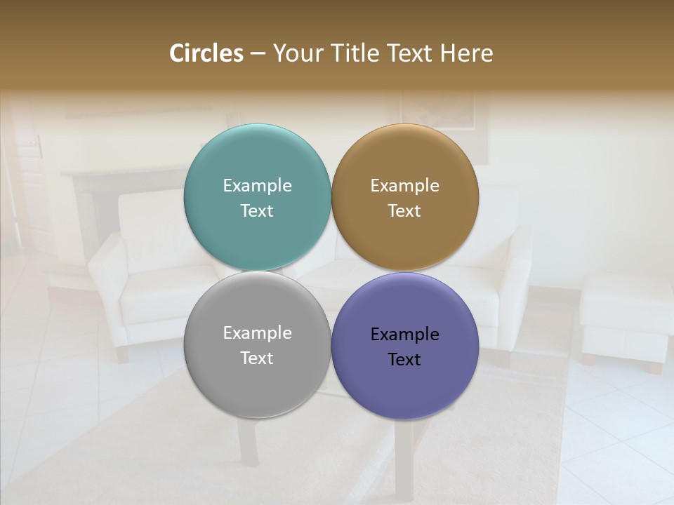 Colourful Glass Sofa PowerPoint Template