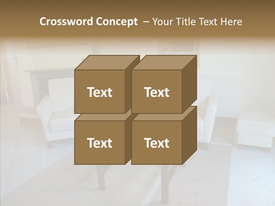 Colourful Glass Sofa PowerPoint Template