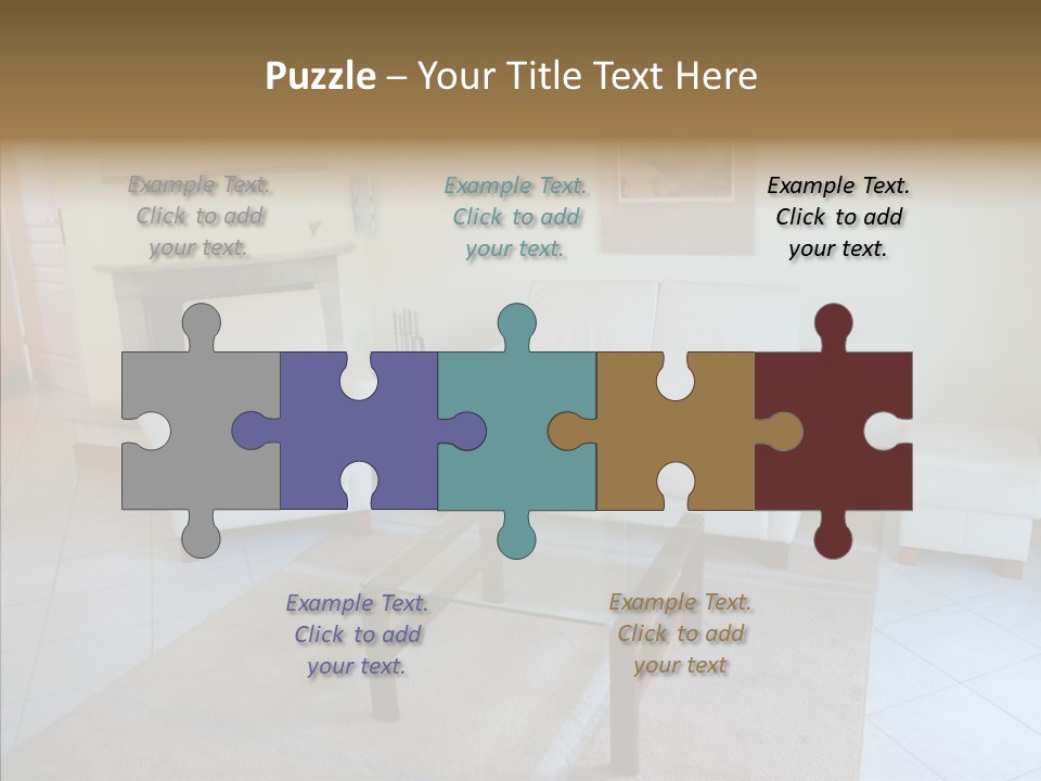 Colourful Glass Sofa PowerPoint Template