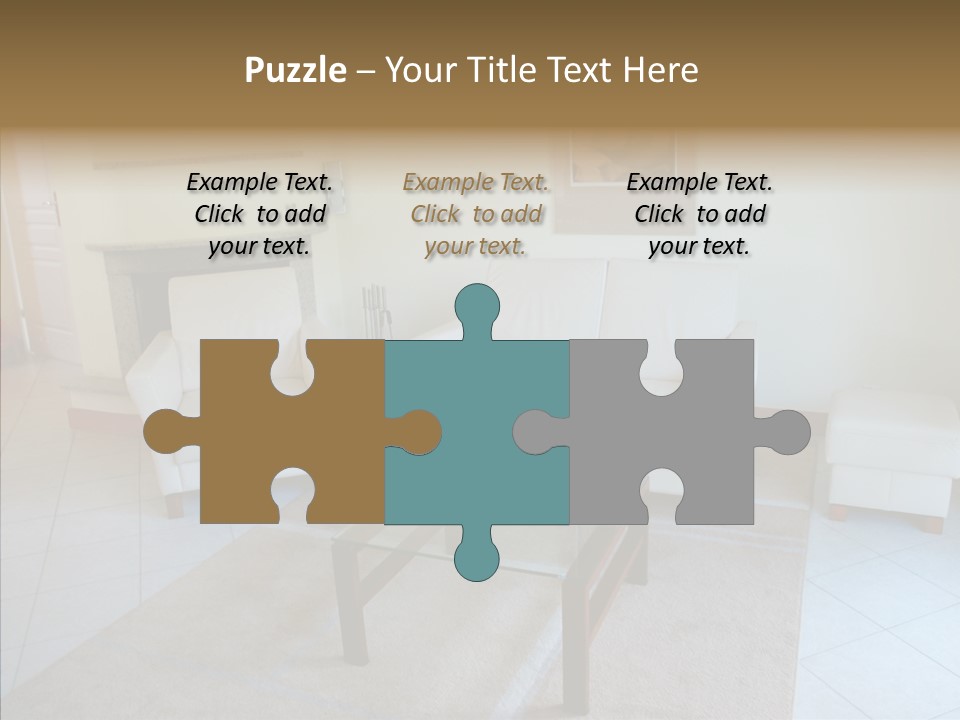 Colourful Glass Sofa PowerPoint Template