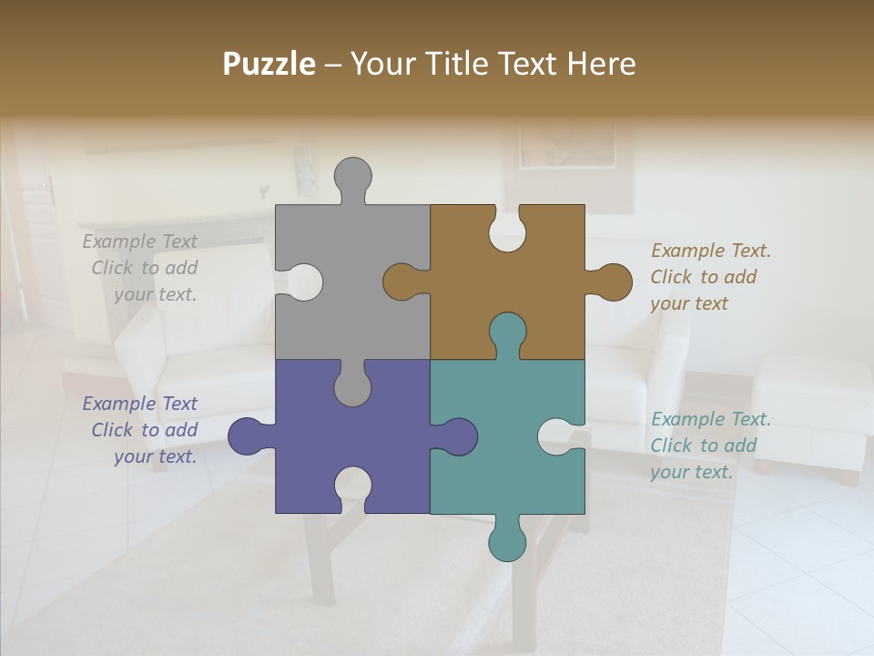 Colourful Glass Sofa PowerPoint Template