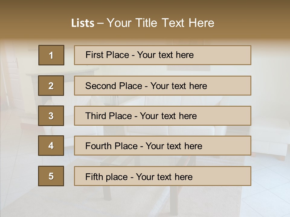 Colourful Glass Sofa PowerPoint Template