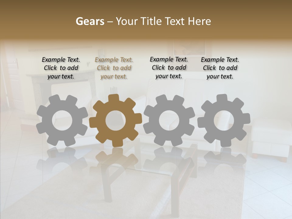 Colourful Glass Sofa PowerPoint Template