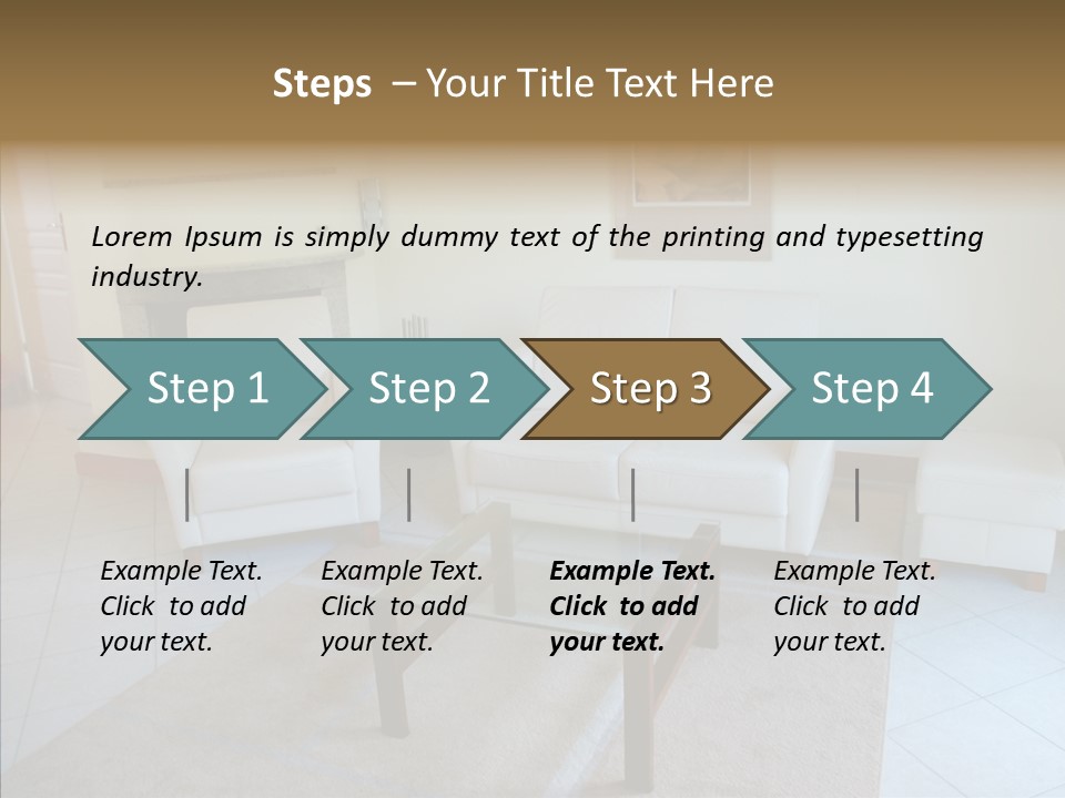 Colourful Glass Sofa PowerPoint Template