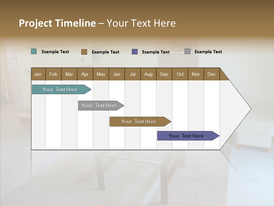 Colourful Glass Sofa PowerPoint Template