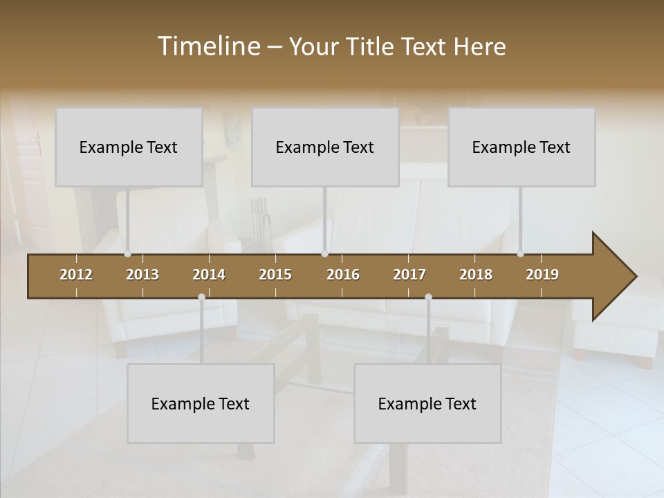 Colourful Glass Sofa PowerPoint Template