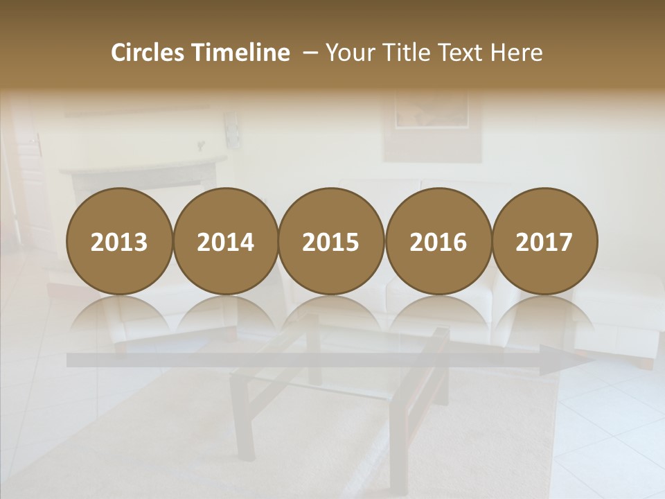 Colourful Glass Sofa PowerPoint Template