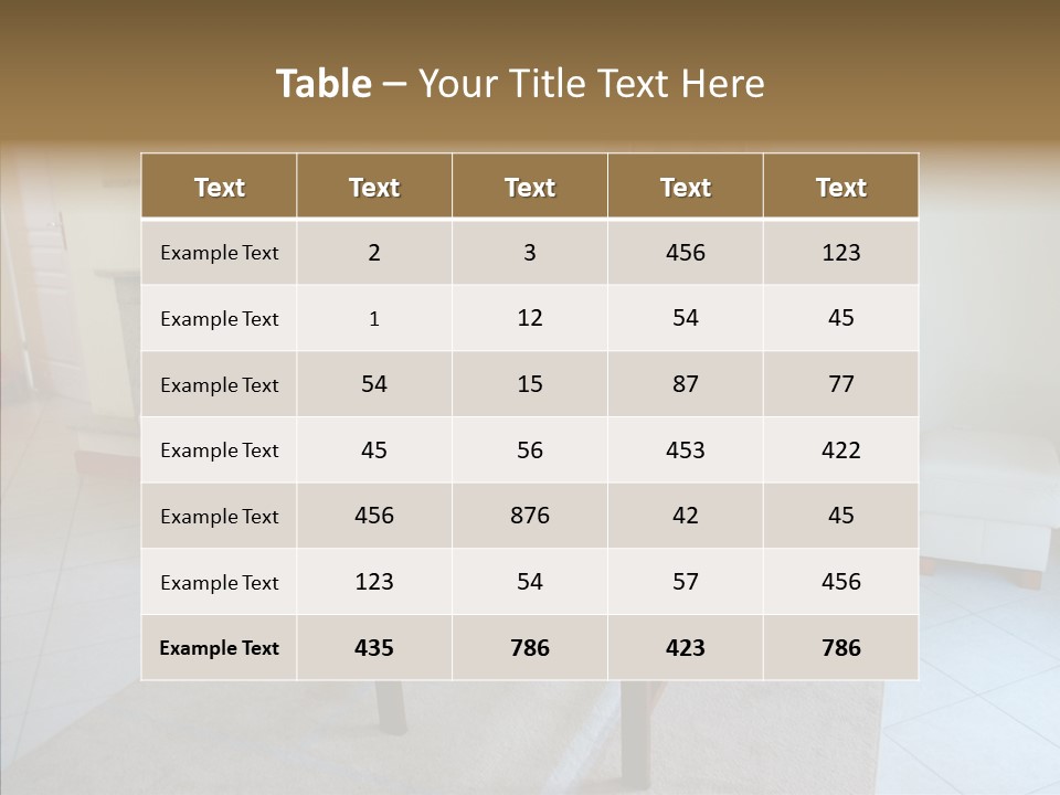 Colourful Glass Sofa PowerPoint Template