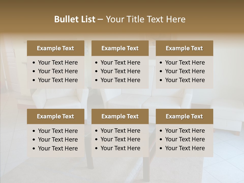 Colourful Glass Sofa PowerPoint Template