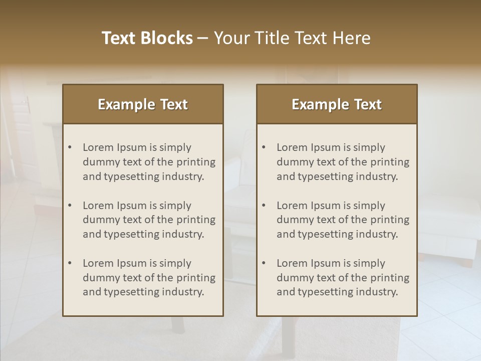 Colourful Glass Sofa PowerPoint Template