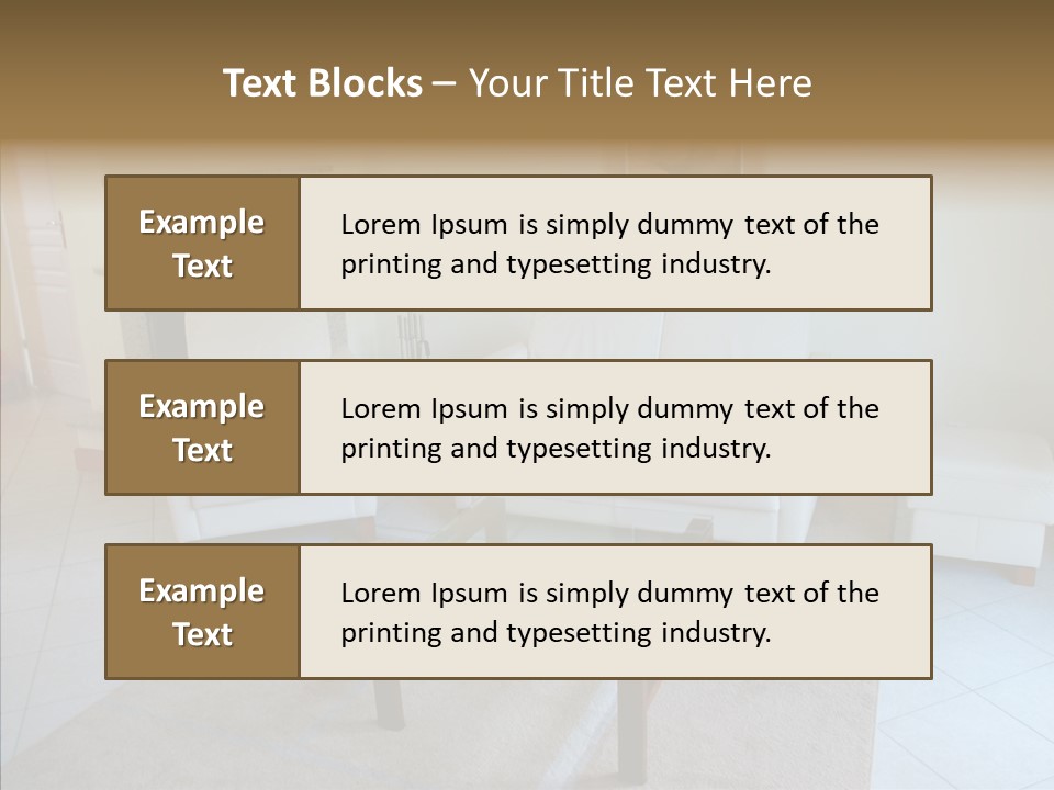 Colourful Glass Sofa PowerPoint Template