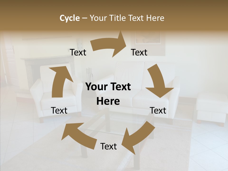 Colourful Glass Sofa PowerPoint Template