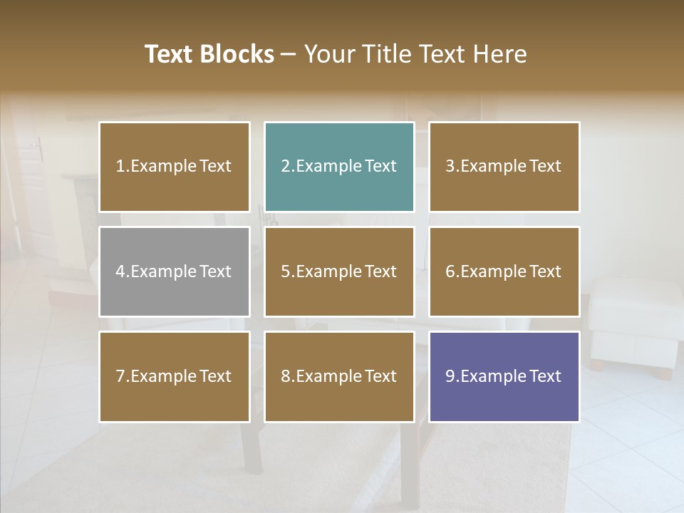 Colourful Glass Sofa PowerPoint Template