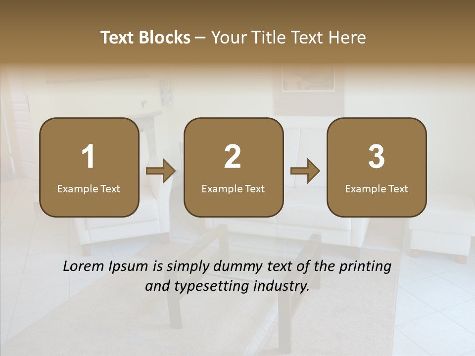 Colourful Glass Sofa PowerPoint Template