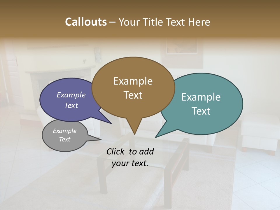 Colourful Glass Sofa PowerPoint Template