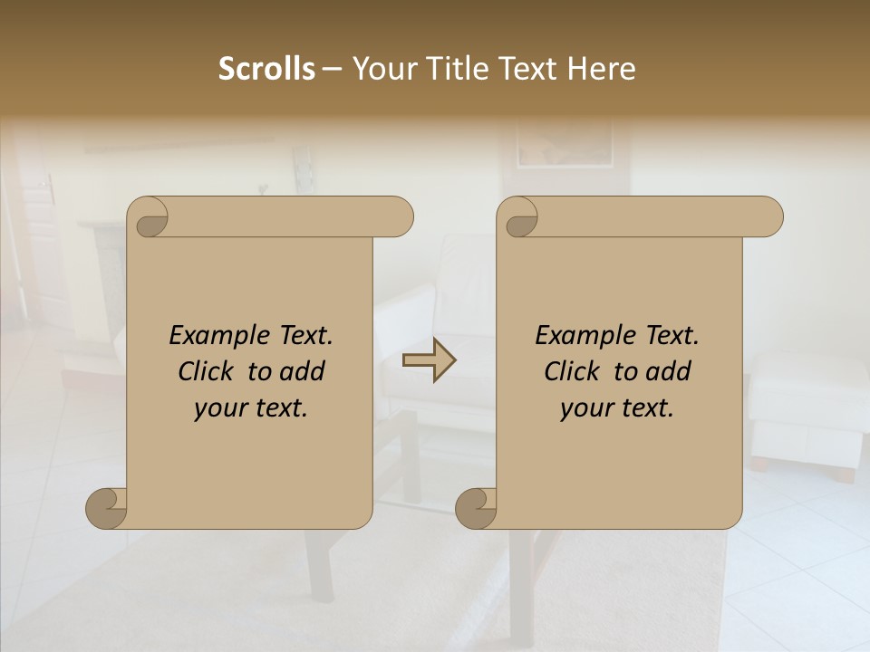 Colourful Glass Sofa PowerPoint Template
