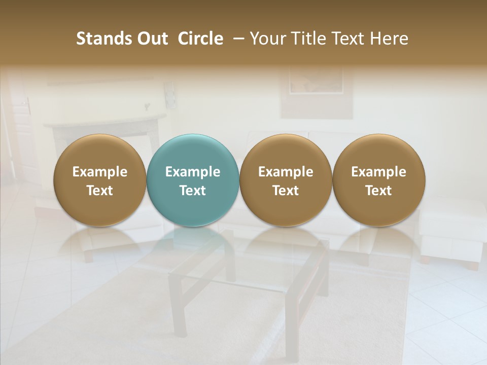 Colourful Glass Sofa PowerPoint Template