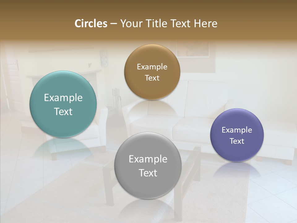 Colourful Glass Sofa PowerPoint Template