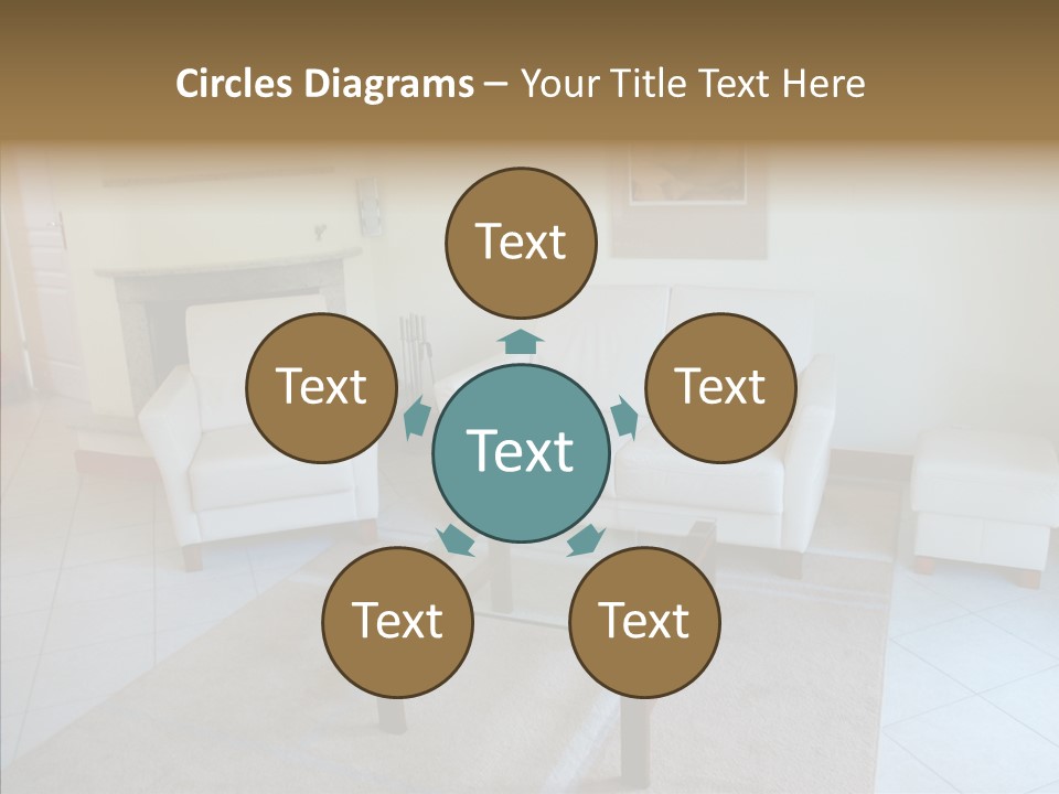 Colourful Glass Sofa PowerPoint Template