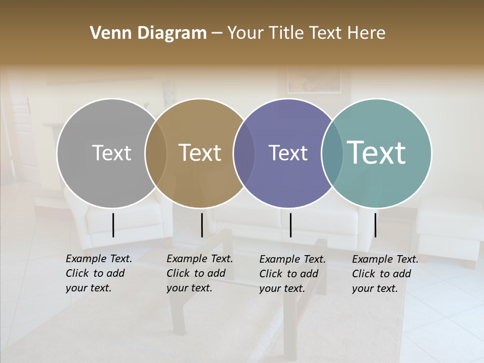 Colourful Glass Sofa PowerPoint Template