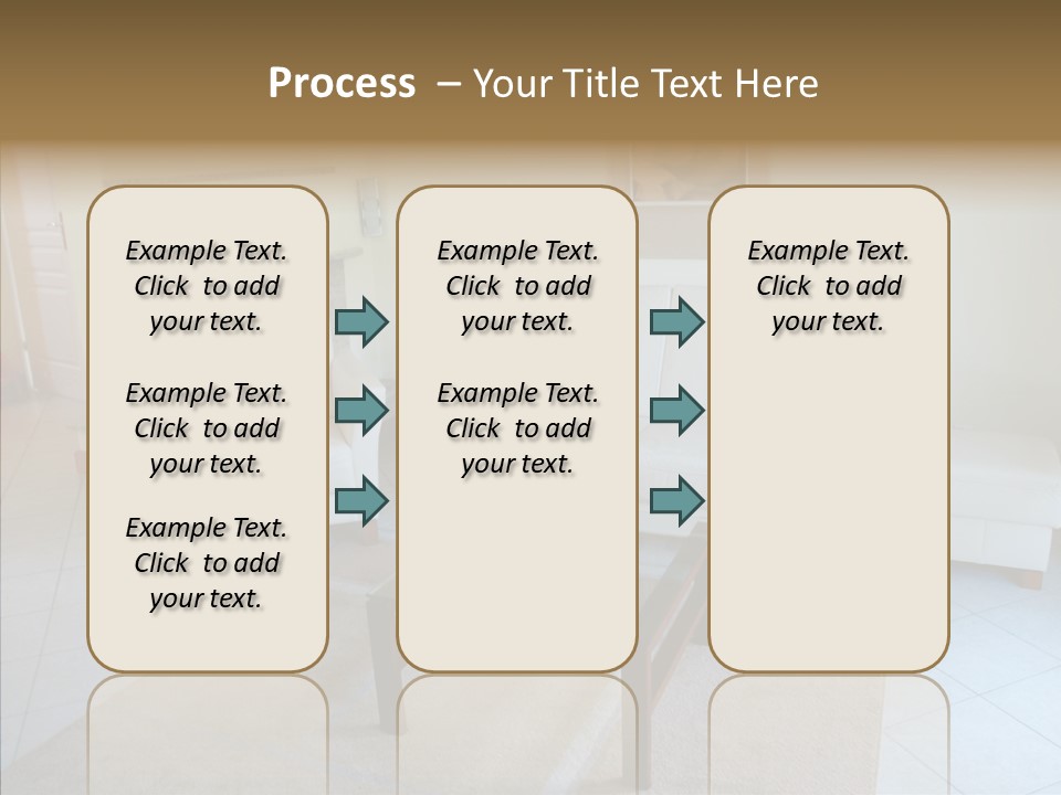 Colourful Glass Sofa PowerPoint Template