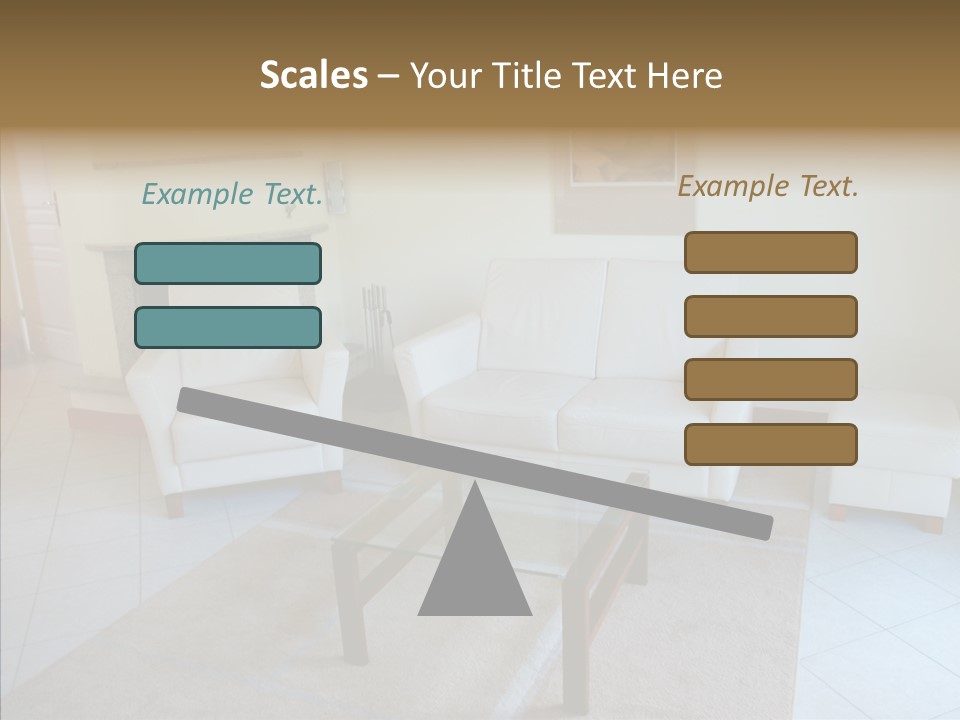 Colourful Glass Sofa PowerPoint Template