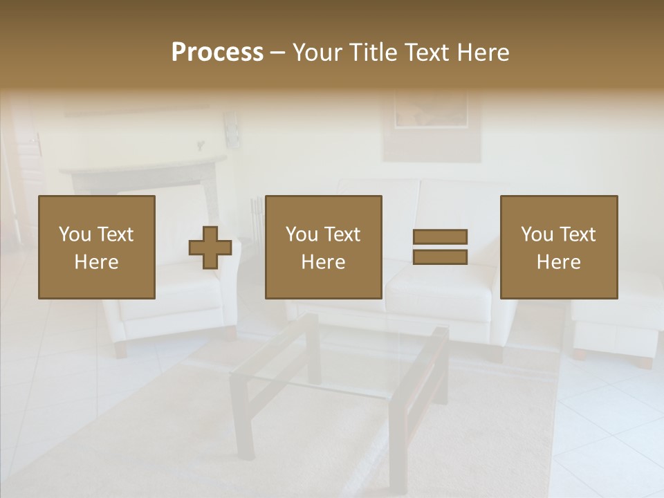 Colourful Glass Sofa PowerPoint Template
