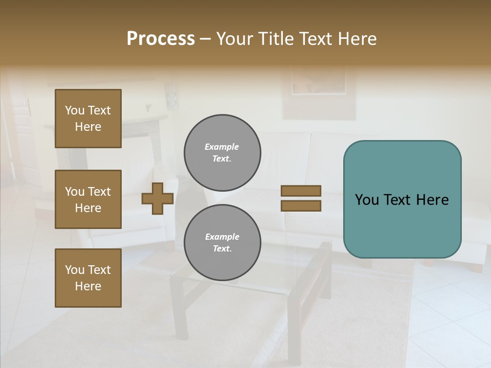 Colourful Glass Sofa PowerPoint Template