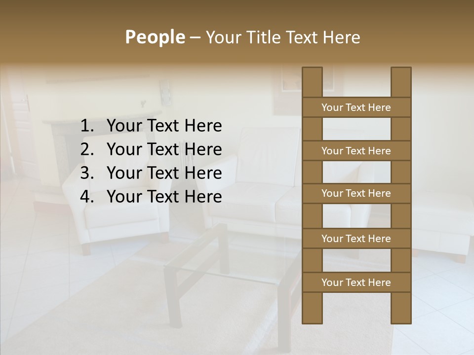 Colourful Glass Sofa PowerPoint Template