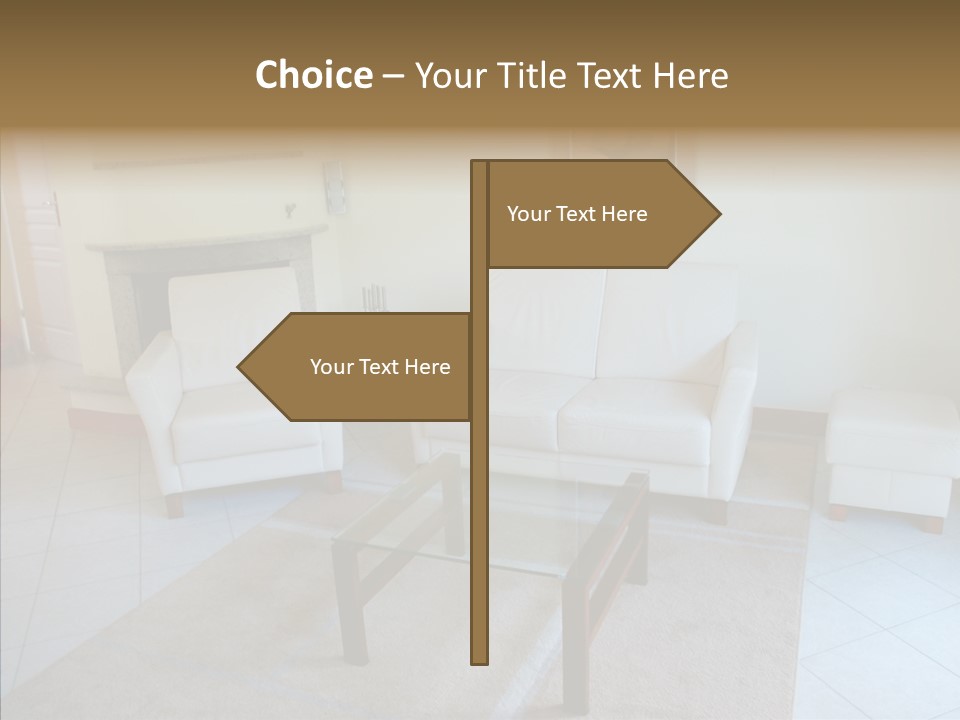 Colourful Glass Sofa PowerPoint Template