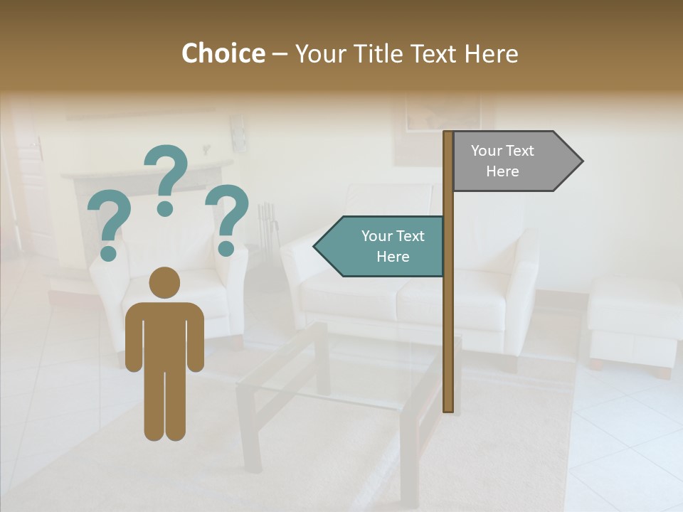 Colourful Glass Sofa PowerPoint Template