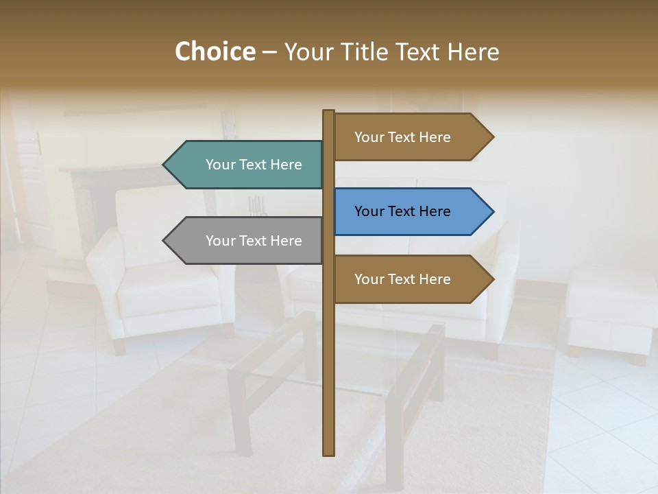 Colourful Glass Sofa PowerPoint Template